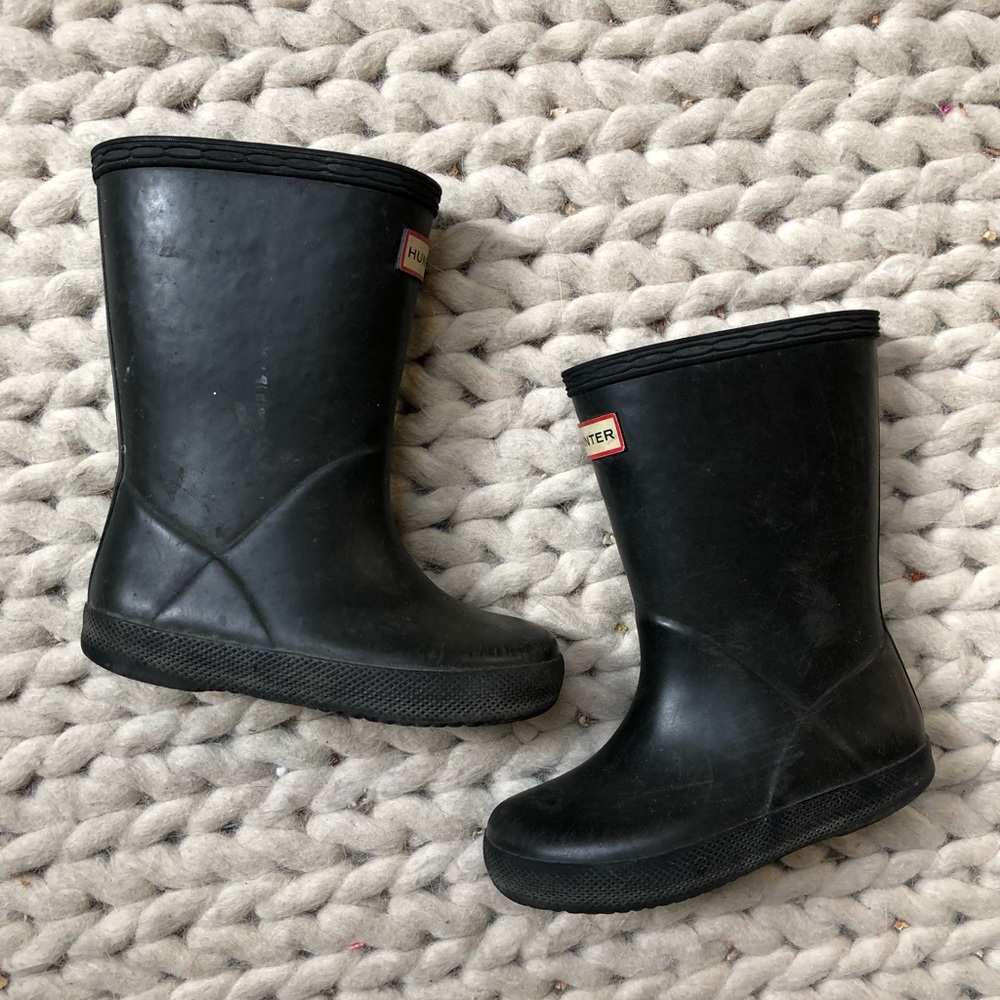 Black hunters boots. Size 7